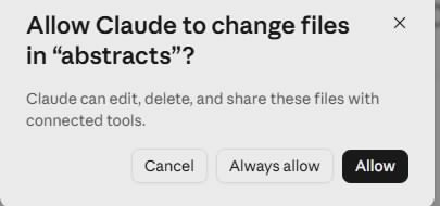 The folder permission ask