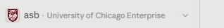 The workspace reads University of Chicago Enterprise
